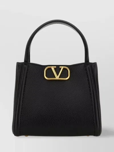 Valentino Garavani Leather Cross-body Bag With Gold-tone Hardware And Top Handle
