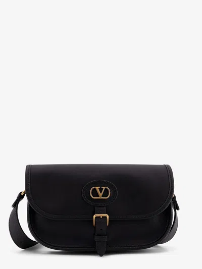 Valentino Garavani Antibes Leather Crossbody Bag Adjustable Strap In Black