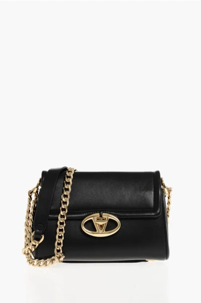 Valentino Garavani Leather Crossbody Bag With Logoed Buckle