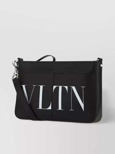 Valentino Garavani Leather Crossbody Bag With Rectangular Shape In Black