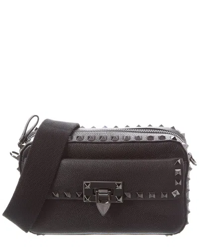 Valentino Garavani Valentino Leather Crossbody In Black