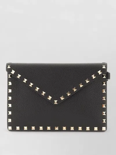 Valentino Garavani Leather Crossbody Pouch Envelope Flap Studs