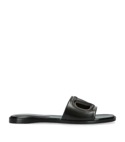 Valentino Garavani Black Leather Sandals