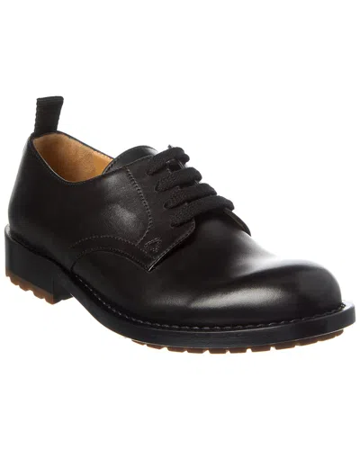 Valentino Garavani Valentino Leather Derby In Black