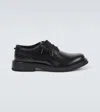 Valentino Derby Rockstud Essential Leather Lace-up Shoes In Animal Print