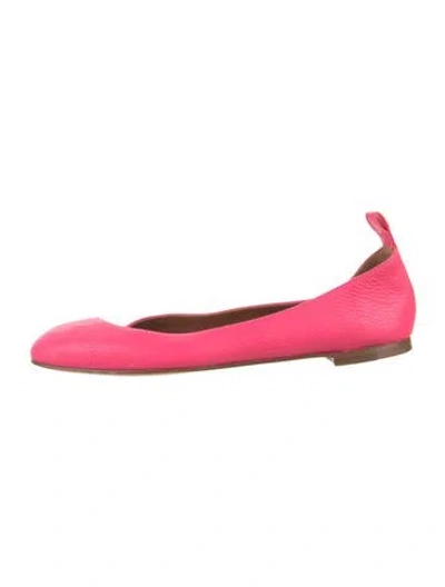Pre-owned Valentino Garavani Leather D'orsay Flats In Pink