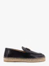 Valentino Garavani Palm Avenue Leather Espadrille Loafers In Black