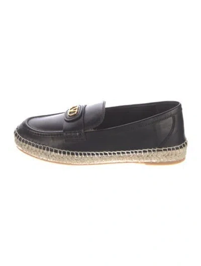 Pre-owned Valentino Garavani Leather Espadrilles In Blue