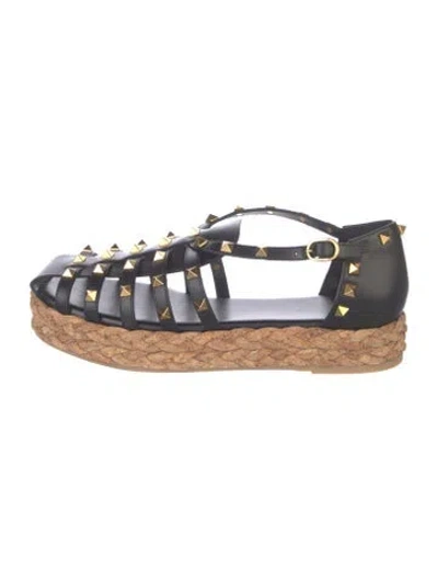 Pre-owned Valentino Garavani Leather Flats In Blue