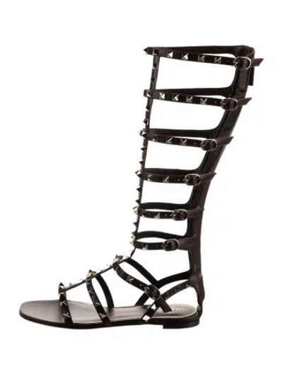 Pre-owned Valentino Garavani Leather Gladiator Sandals W/ Tags In Brown
