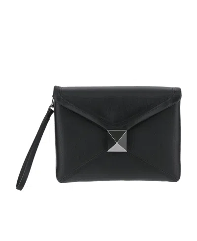 Valentino Garavani Leather Handbag In Black