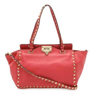 Pre-owned Valentino Garavani Leather Handbag () In Pink
