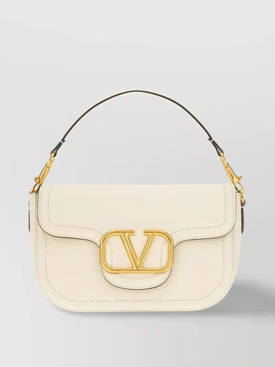 Valentino Garavani Leather Handbag With Adjustable Strap And Top Handle