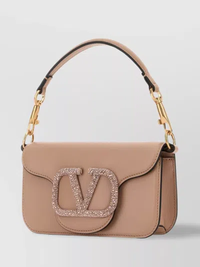 Valentino Garavani Leather Handbag With Detachable Chain And Handle