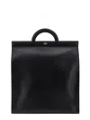 Valentino Garavani Men Leather Handbag With Frontal Logo Print