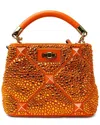 Valentino Leather Handle Bag In Orange