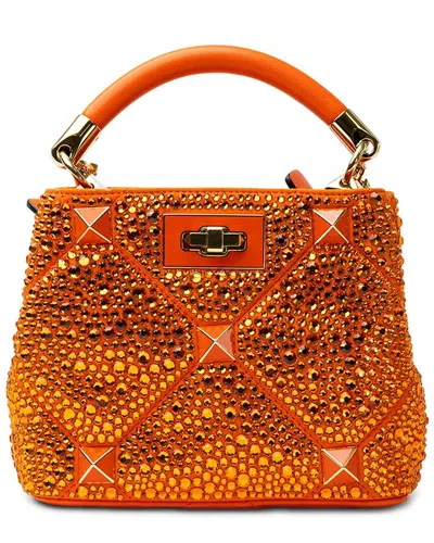 Valentino Garavani Valentino Leather Handle Bag In Orange
