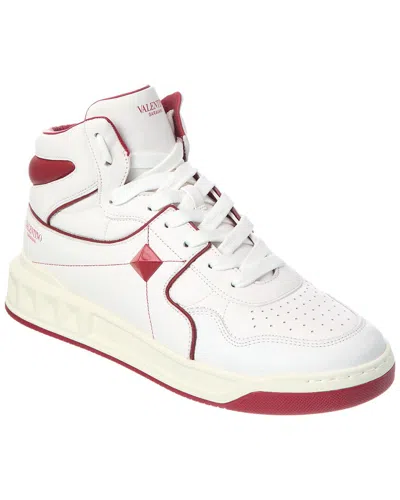 Valentino Garavani Valentino Leather High-top Sneaker In Red