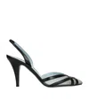 Valentino Impudance Leather And Mesh Slingback Pumps
