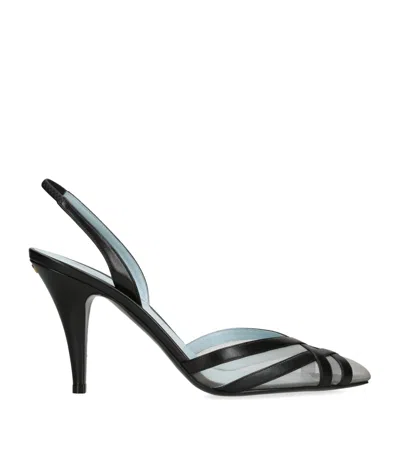 VALENTINO GARAVANI LEATHER IMPUDANCE SLINGBACK PUMPS 90