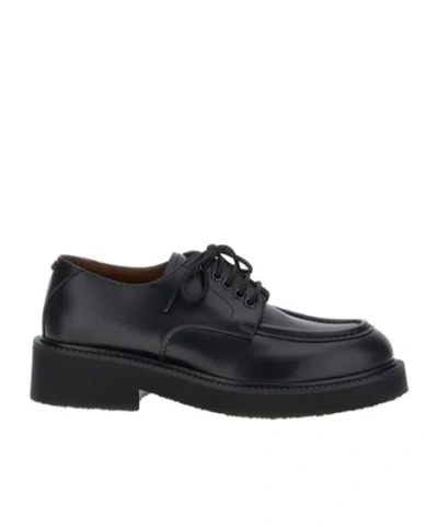 Valentino Garavani Leather Lace-up Shoes In Black