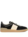 Valentino Lace-up Footwear Featuring Contrast Panel In Black