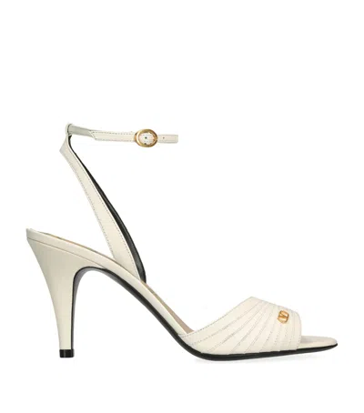 VALENTINO GARAVANI LEATHER LADYCRUSH HEELED SANDALS 85