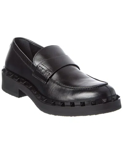 Valentino Garavani Valentino Leather Loafer In Black