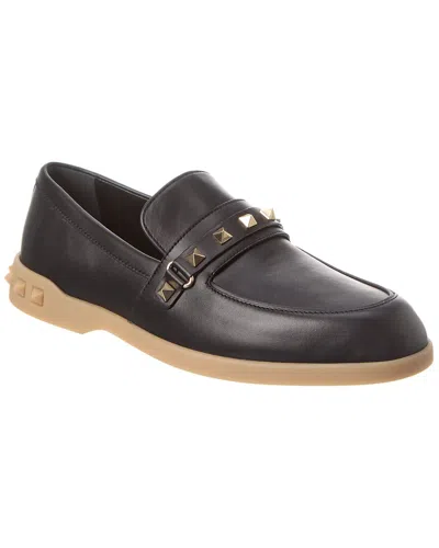 Valentino Garavani Valentino Leather Loafer In Black