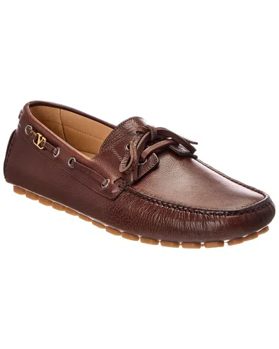 Valentino Garavani Valentino Leather Loafer In Brown