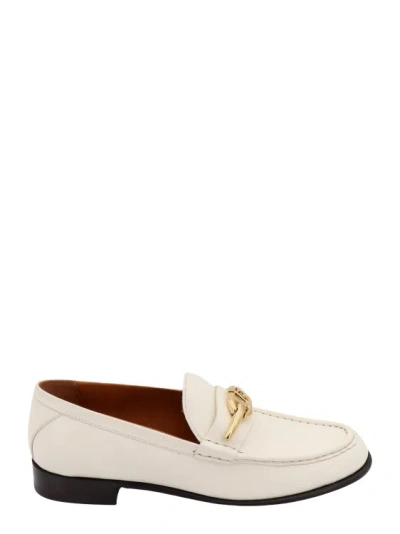 Valentino Garavani Valentino Vlogo Plaque Slip-on Loafers In White