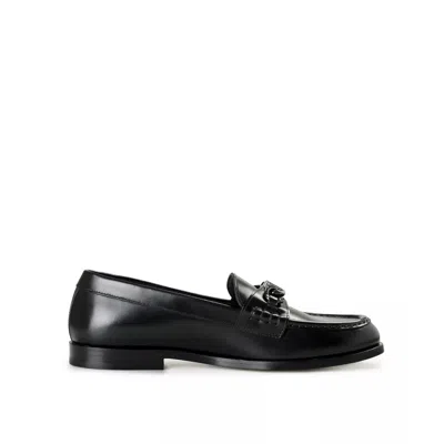 Valentino Garavani Leather Loafers In Black