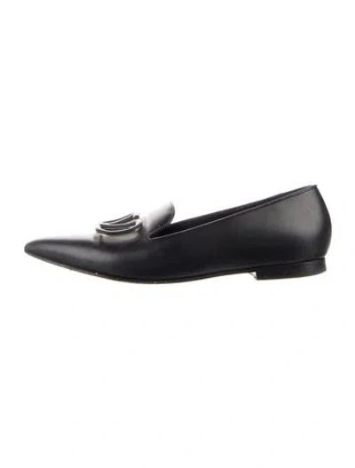 Pre-owned Valentino Garavani Leather Loafers In Black