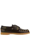 Valentino Women's Dark Leather Loafers In Brown