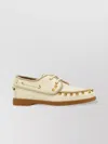 Valentino Ivory Leather Lace-up Shoes In Multi