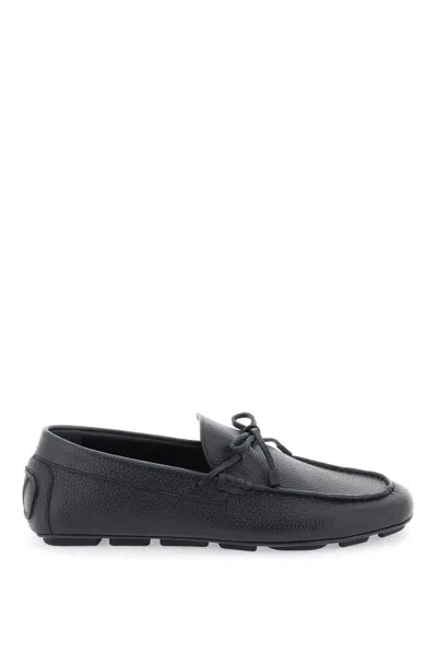 Valentino Garavani Leather Loafers With Bow In Black