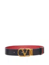 Valentino Vlogo 40mm Reversible Leather Belt In Black