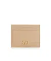 Valentino Vlogo Signature Card Holder In Brown