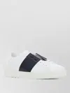 Valentino Garavani Minimalist Leather Sneakers With Contrasting Stripe Detail And Vlogo Signature In White