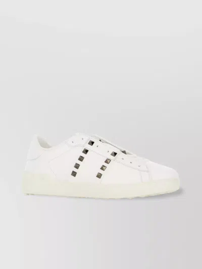 Valentino Garavani Leather Low-top Sneakers Studded In Multi