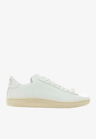 Valentino Garavani Leather Low-top Sneakers In White