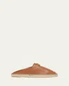 Valentino Garavani Leather Medallion Espadrille Mules In N Tobacco
