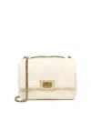 Valentino Leather Medium Shoulder Bag In White