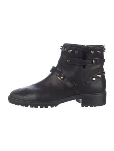Pre-owned Valentino Garavani Leather Moto Boots In Multi