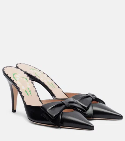 Valentino Garavani Leather Mules In Black