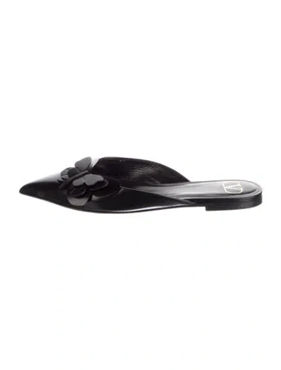 Pre-owned Valentino Garavani Leather Mules In Black