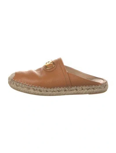 Pre-owned Valentino Garavani Leather Mules In Brown