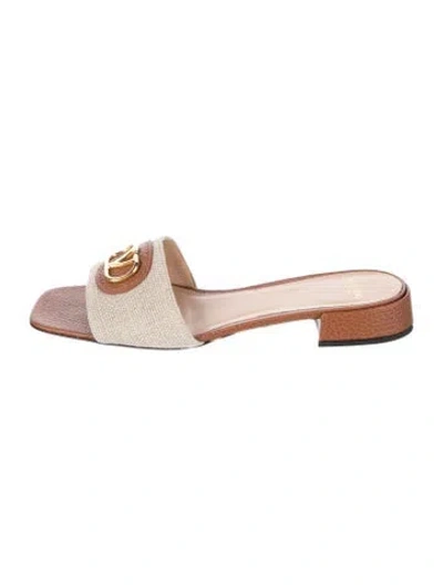 Pre-owned Valentino Garavani Leather Mules In Brown