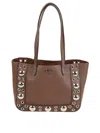 Valentino Leather Nellcôte Handbag In Brown