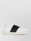 Valentino Blue Calf Leather Bos Taurus Low Top Sneakers In White